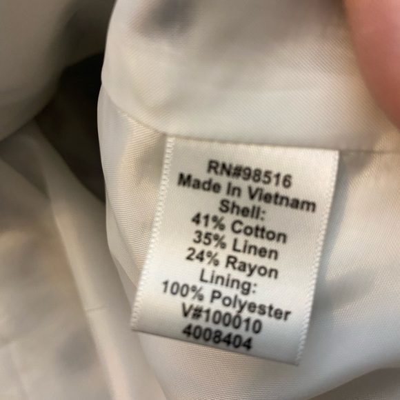 Coldwater Creek Linen Blend Shirred Sleeve Blazer - Picture 2 of 11